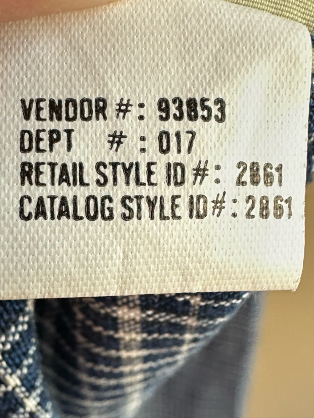 Vtg Eddie Bauer Navy Blue Plaid Sleeveless Dress XL Pinafore Jumper Cottagecore - Picture 10 of 10